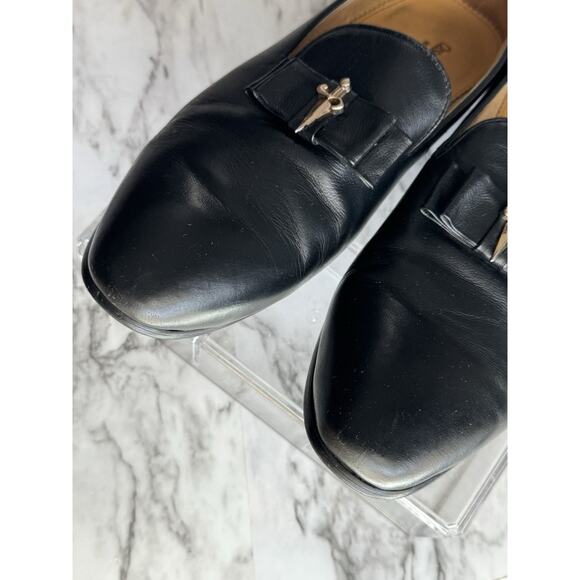 Cesare Paciotti Mens Loafer Black Leather Sz 12 EU 45 Gold Dagger Made In Italy - Picture 5 of 8